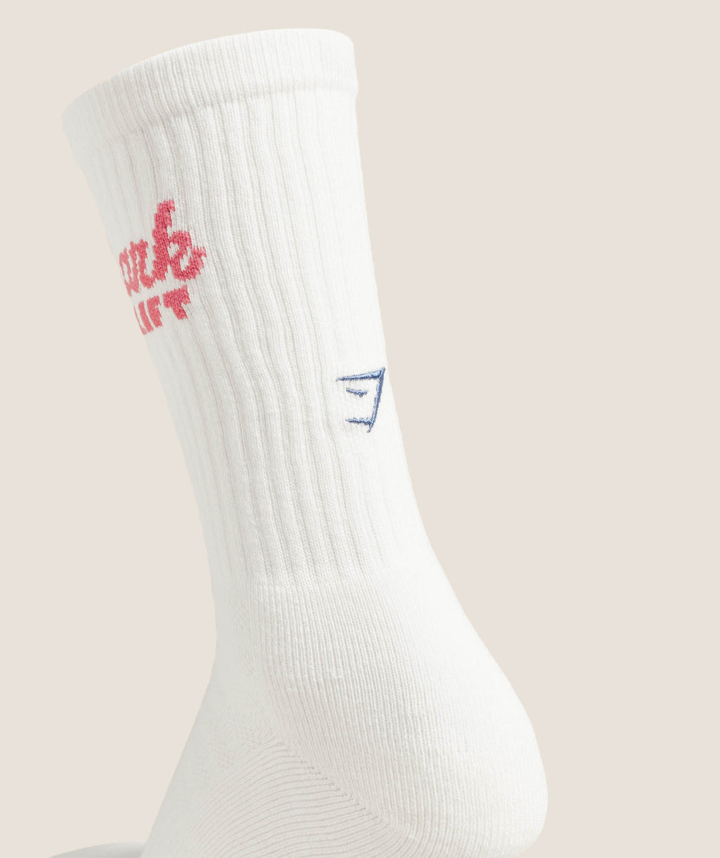 Apres Lift Graphic Crew Sock Single - Soft White — imagem 3