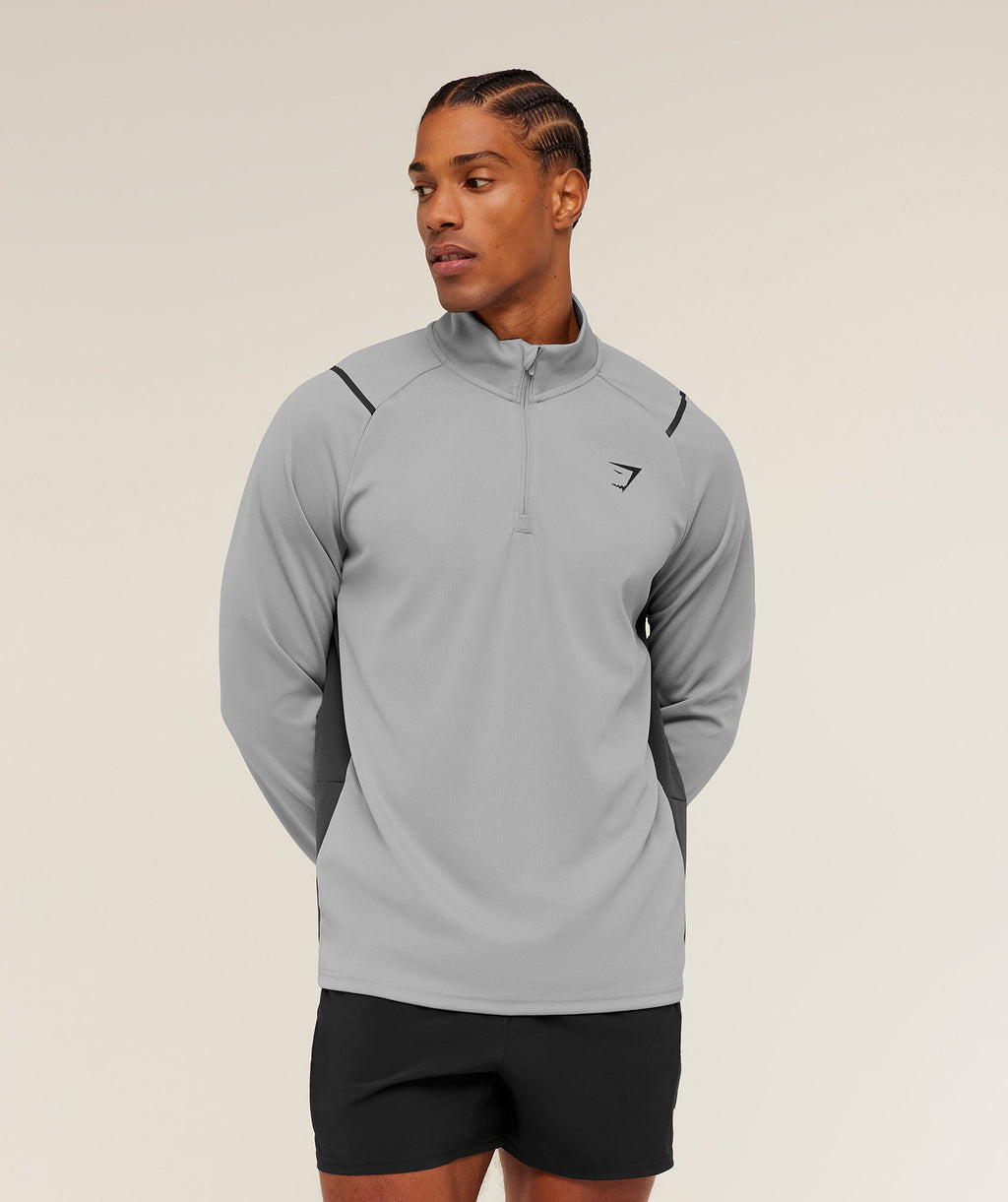 Arrival Contrast 1/4 Zip - Smokey Grey / Grey — imagem 4