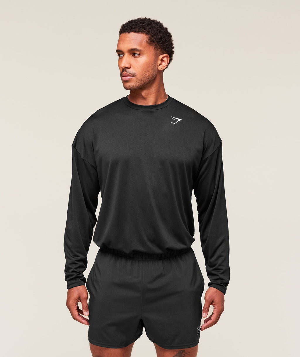 Arrival Oversized Long Sleeve T-Shirt - Black — imagem 1