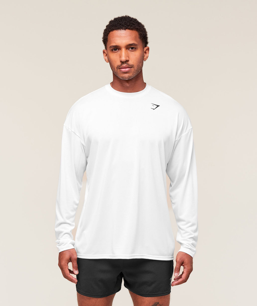 Arrival Oversized Long Sleeve T-Shirt - White — imagem 1