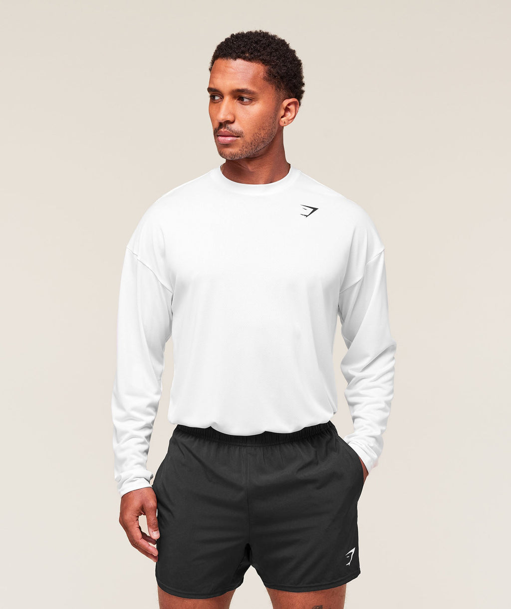 Arrival Oversized Long Sleeve T-Shirt - White — imagem 3