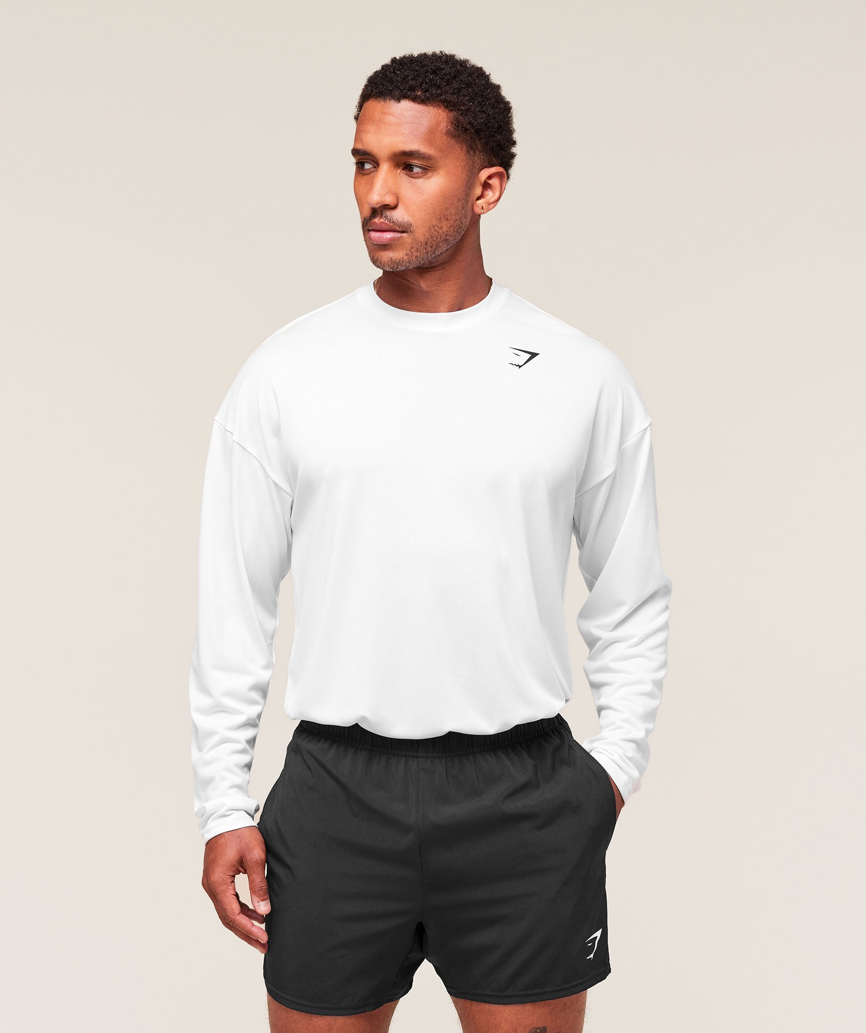 Arrival Oversized Long Sleeve T-Shirt - White — imagem 3