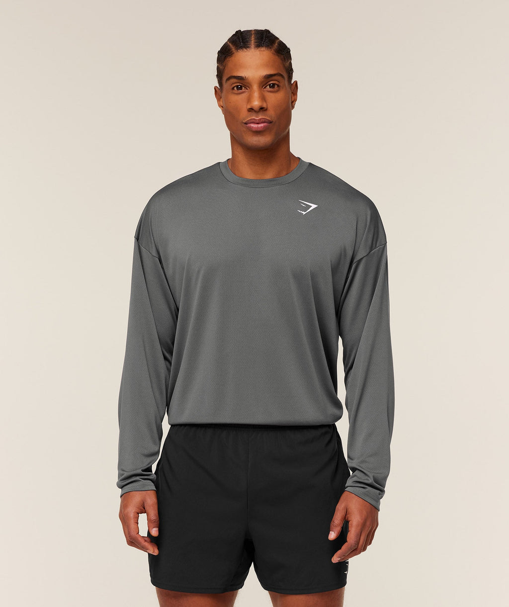 Arrival Oversized Long Sleeve T-Shirt - Silhouette Grey — imagem 1