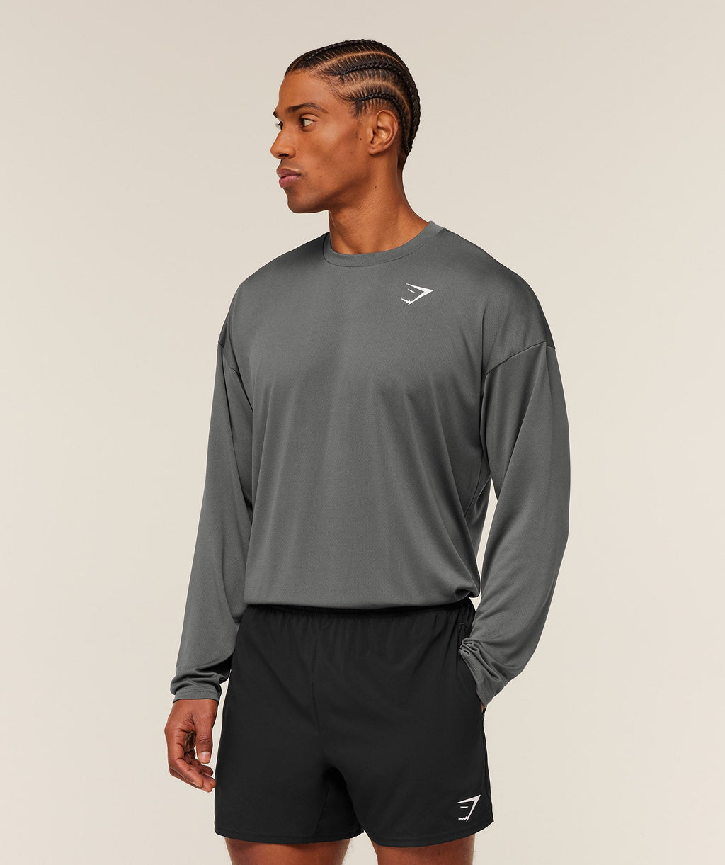 Arrival Oversized Long Sleeve T-Shirt - Silhouette Grey — imagem 2