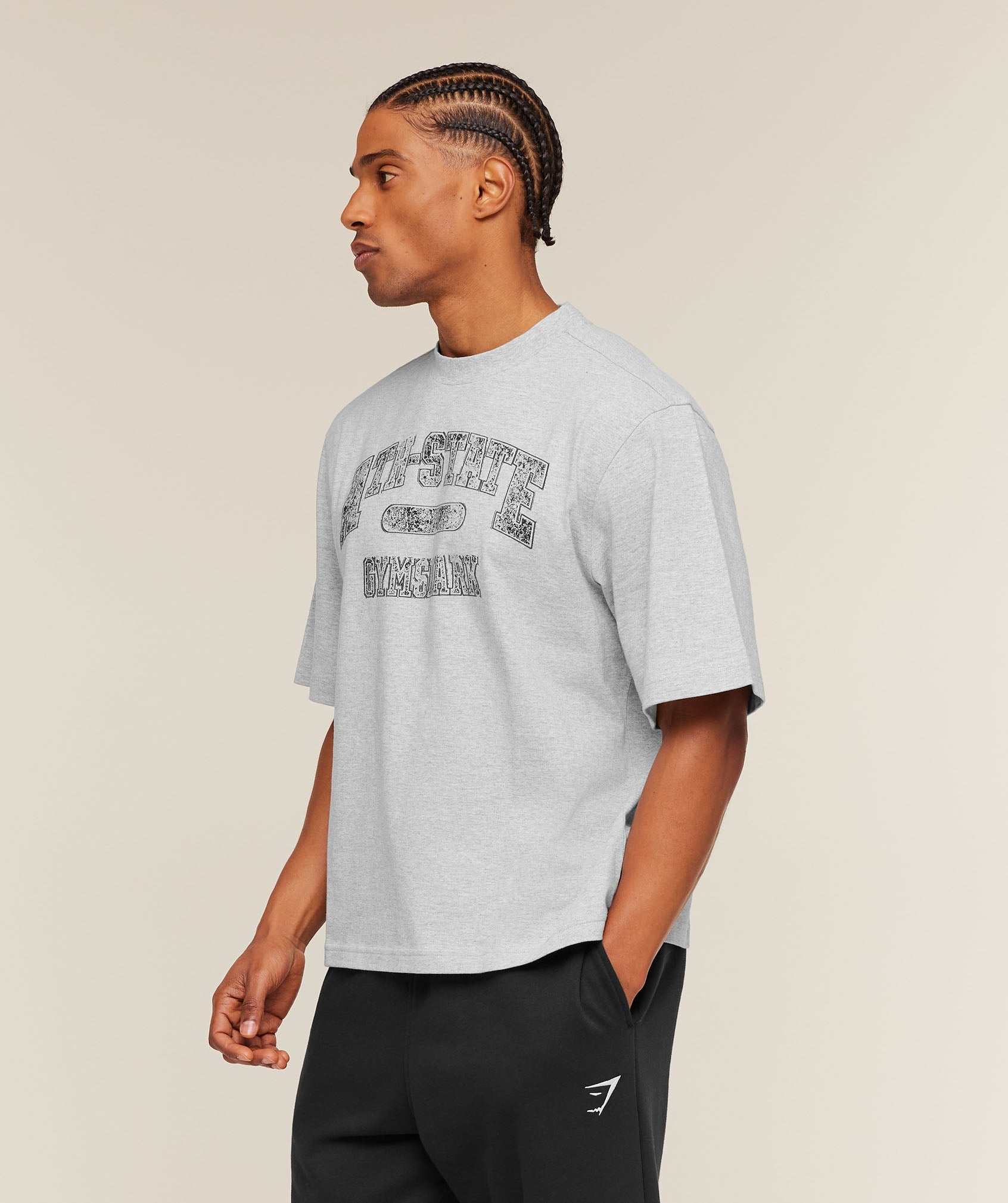 Ath-State Graphic T-Shirt - Light Grey Core Marl — imagem 3