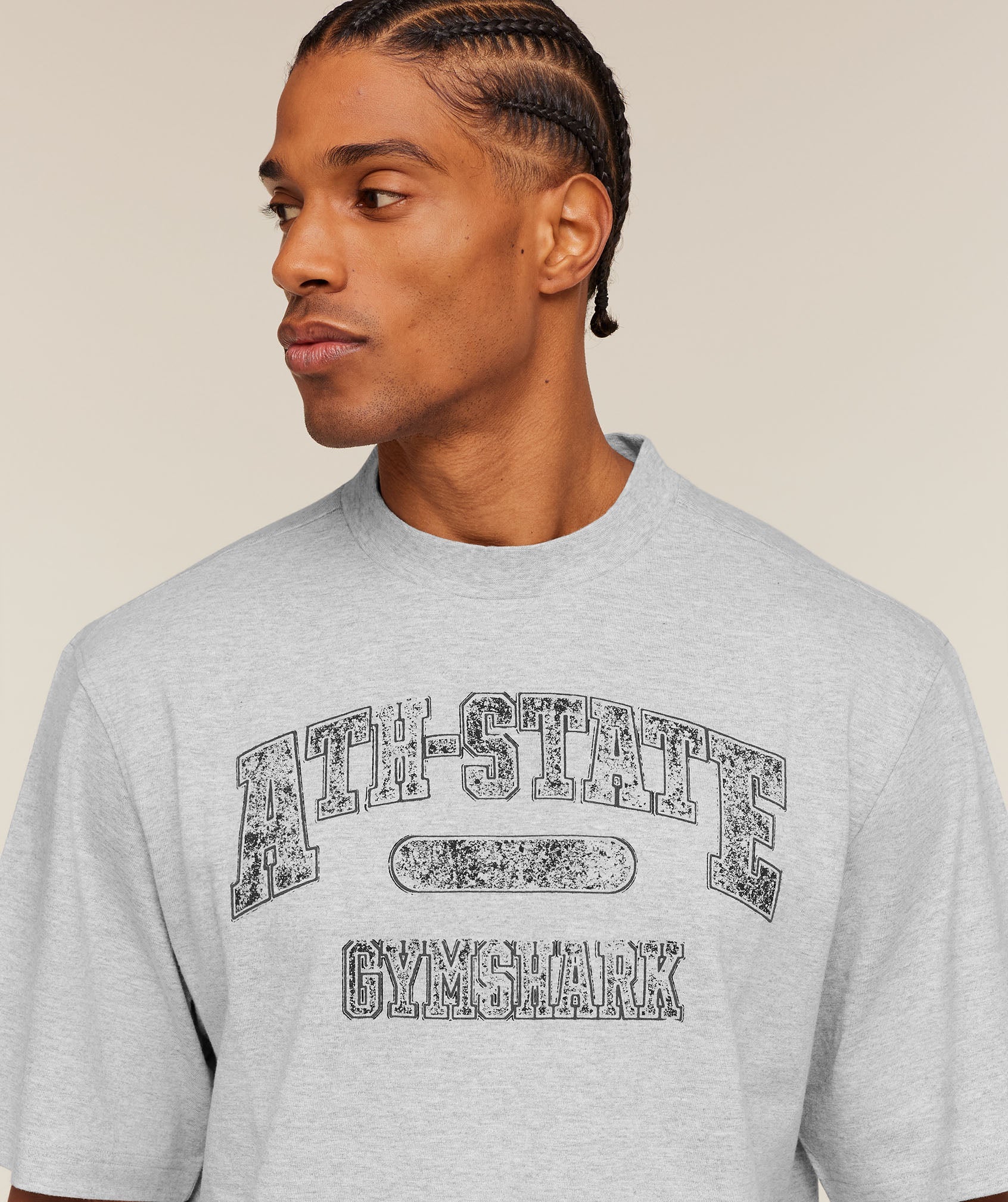 Ath-State Graphic T-Shirt - Light Grey Core Marl — imagem 5