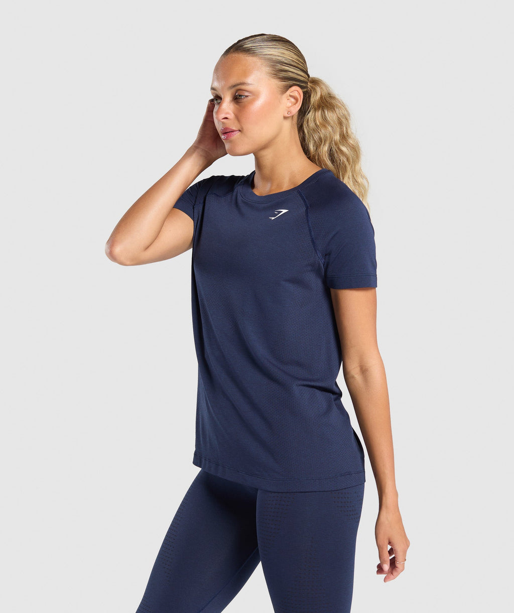 Vital Seamless 2.0 Light T-Shirt - Heavy Blue Marl — imagem 3
