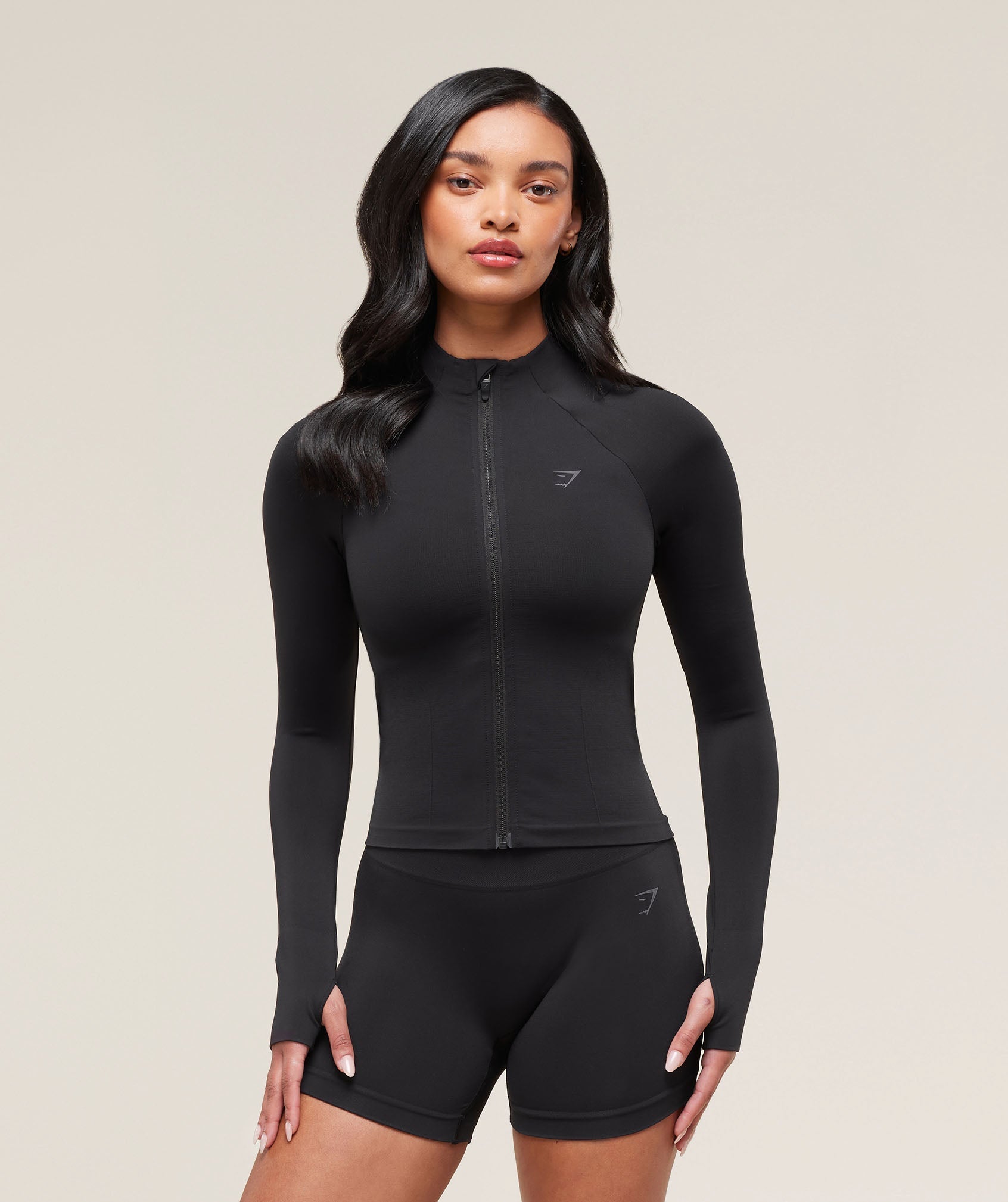 Soft Sculpt Zip Up Jacket - Black — imagem 1