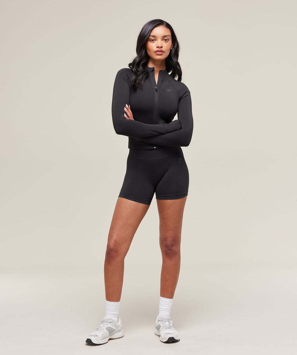 Soft Sculpt Zip Up Jacket - Black — imagem 4