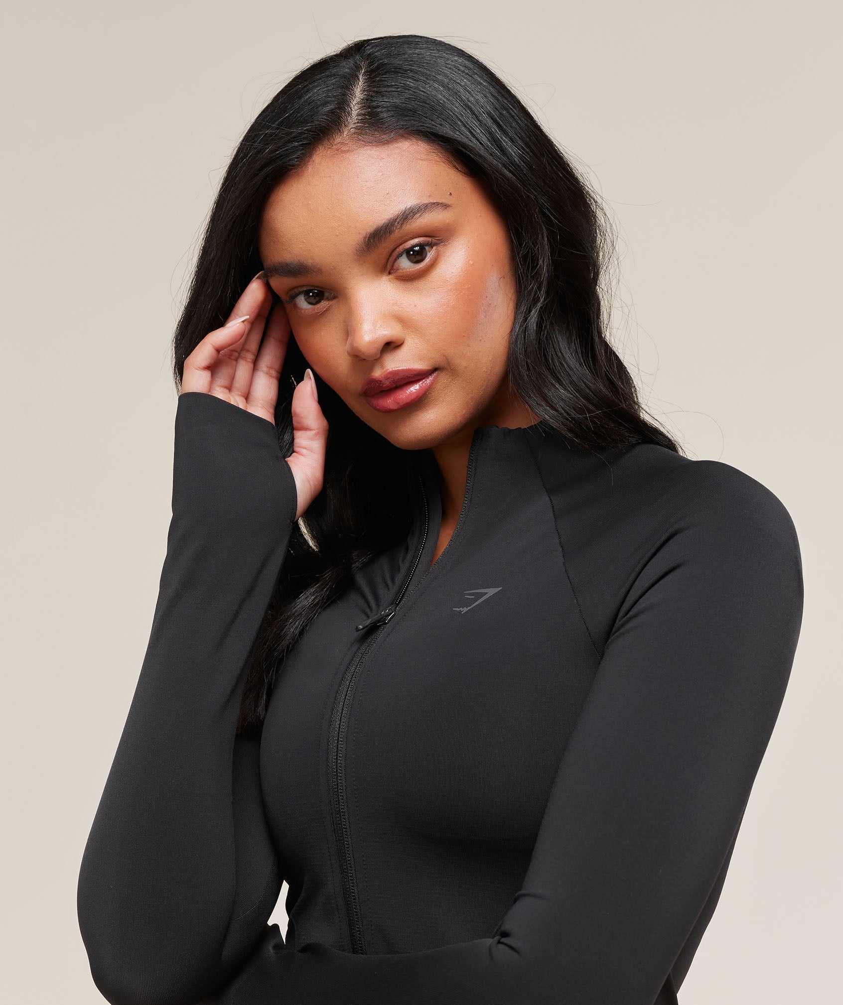 Soft Sculpt Zip Up Jacket - Black — imagem 5