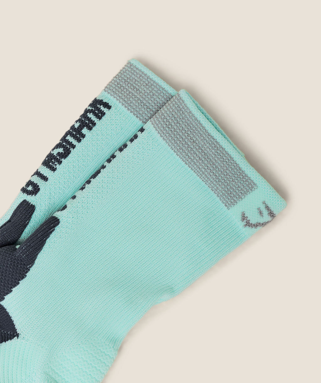 Running Elite Crew Sock Single - Pop Turquoise — imagem 2
