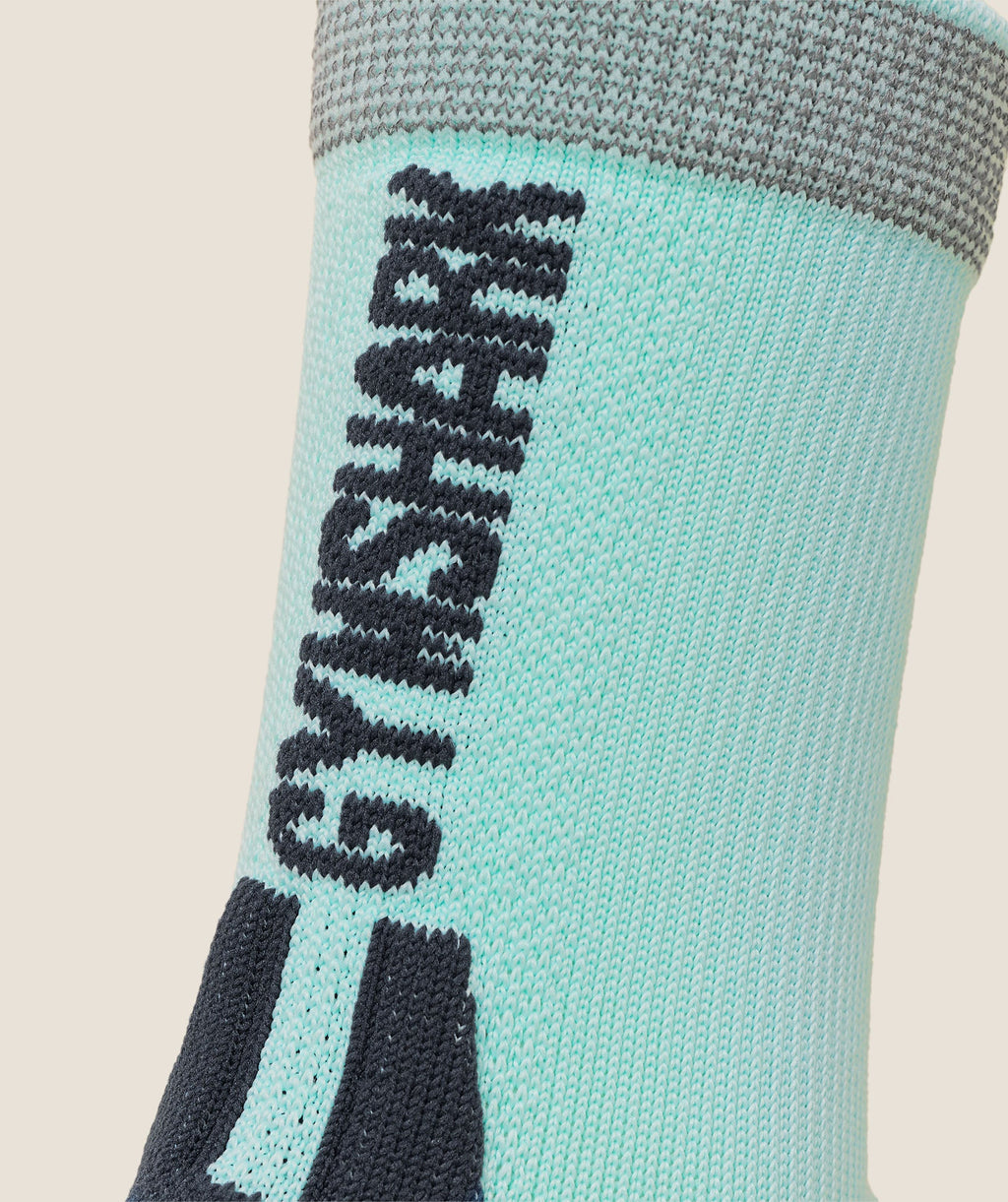 Running Elite Crew Sock Single - Pop Turquoise — imagem 3
