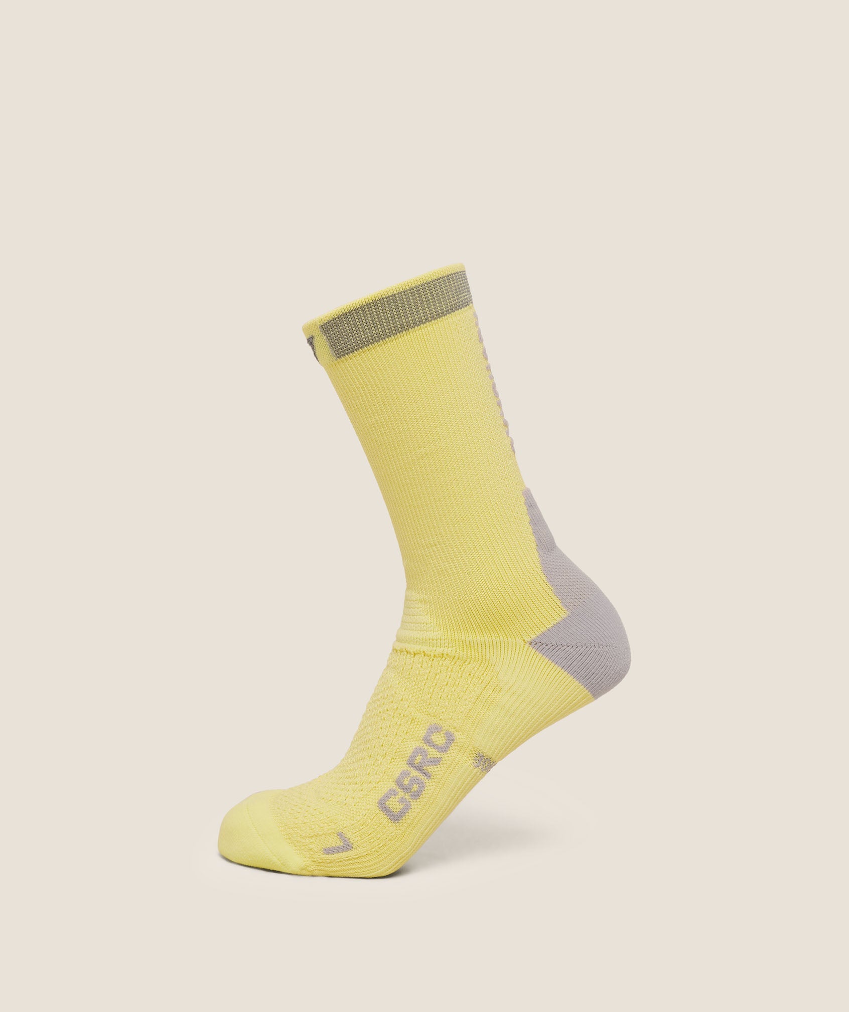Running Elite Crew Sock Single - Sorbet Yellow — imagem 1