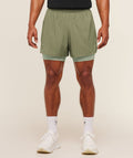 Running 4" 2in1 Shorts - Grounded Green /  Haze Green — imagem 1