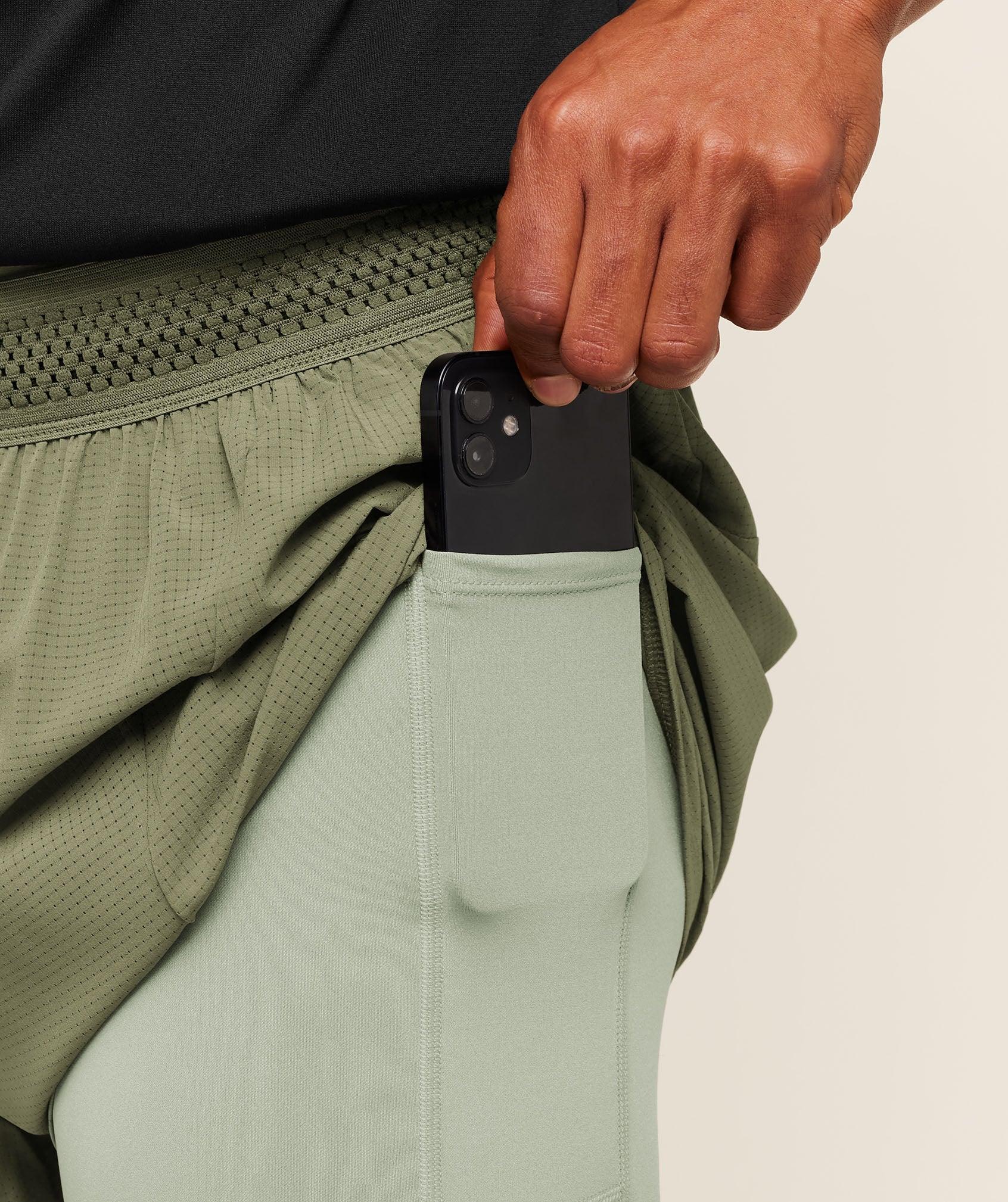 Running 4" 2in1 Shorts - Grounded Green /  Haze Green — imagem 6