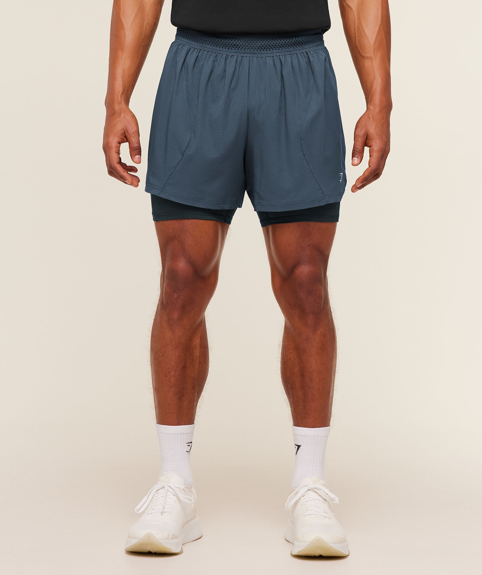 Running 4" 2in1 Shorts - GS Stealth Blue/GS Deep Petrol Blue — imagem 1