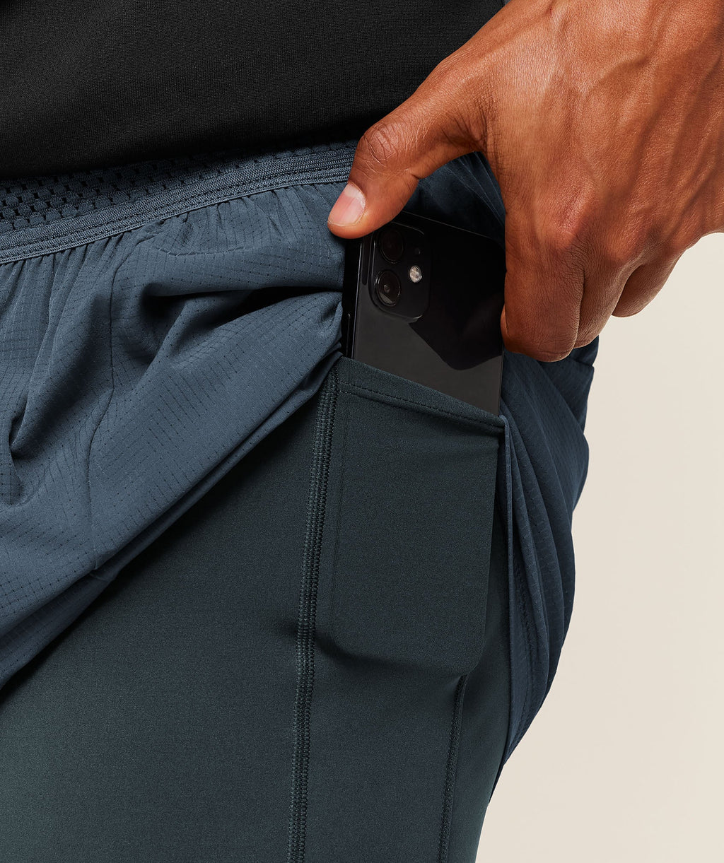 Running 4" 2in1 Shorts - GS Stealth Blue/GS Deep Petrol Blue — imagem 6