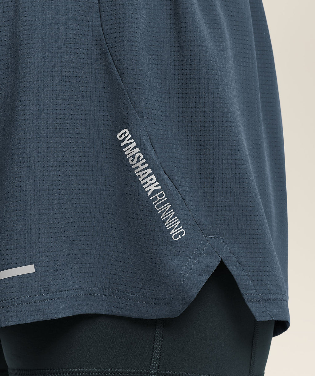 Running 4" 2in1 Shorts - GS Stealth Blue/GS Deep Petrol Blue — imagem 7