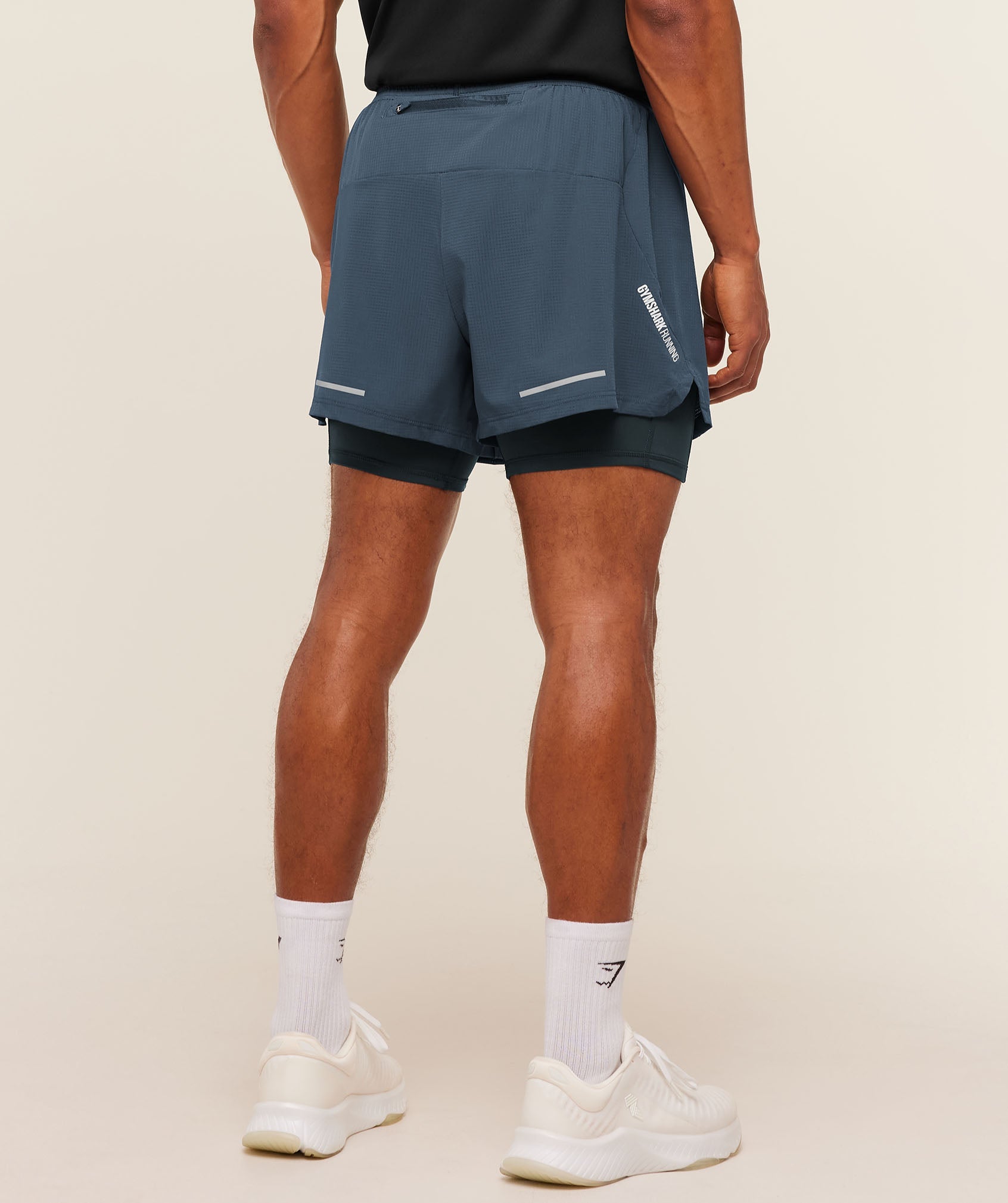 Running 4" 2in1 Shorts - GS Stealth Blue/GS Deep Petrol Blue — imagem 3