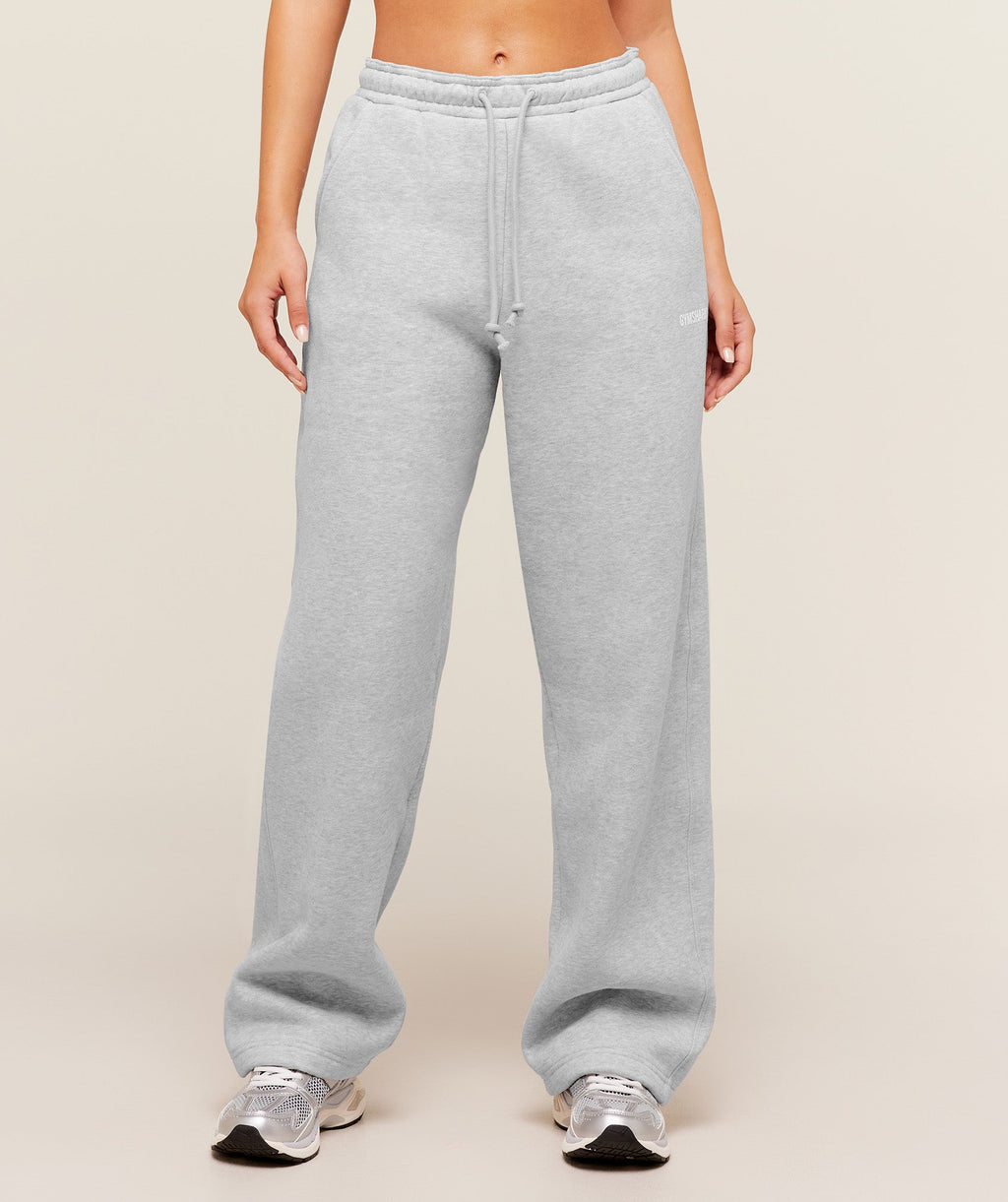 Cosy Luxe Straight Leg Regular Joggers - Soft Grey Marl — imagem 1