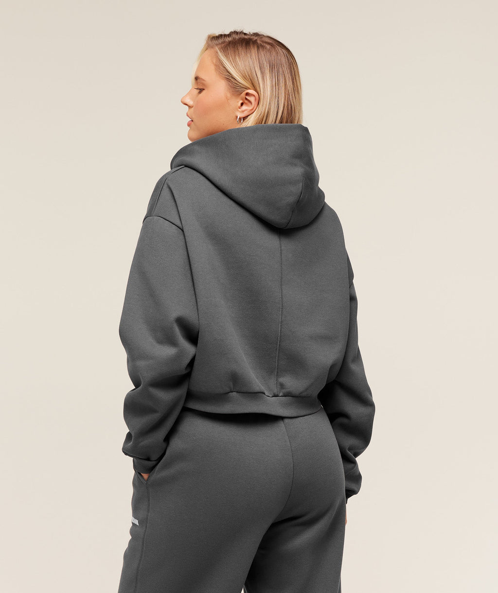 Cosy Luxe Zip Through Hoodie - Grey — imagem 3