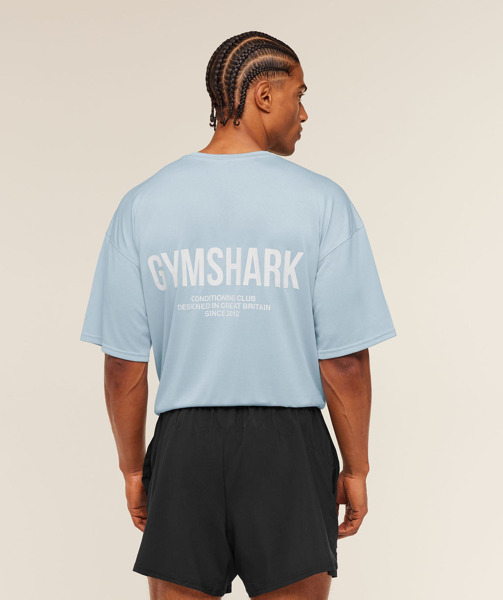 Conditioning Club Oversized T-Shirt - Chilled Blue/White — imagem 1