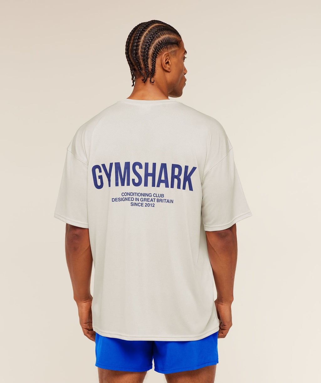 Conditioning Club Oversized T-Shirt - Tinted White/Force Blue — imagem 5