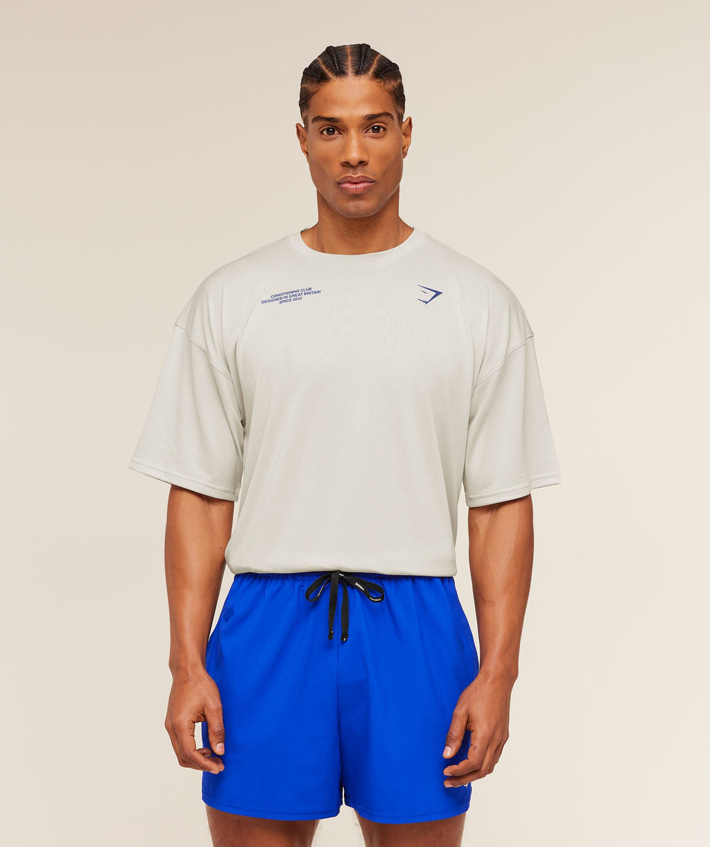 Conditioning Club Oversized T-Shirt - Tinted White/Force Blue — imagem 2