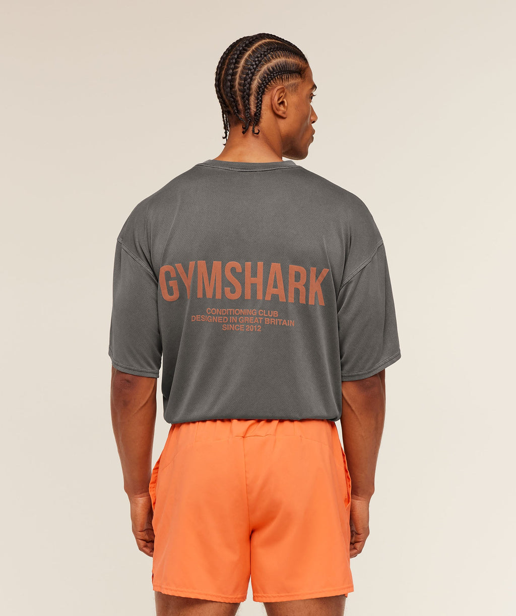 Conditioning Club Washed T-Shirt - Black/Dayglow Peach/Wash — imagem 1