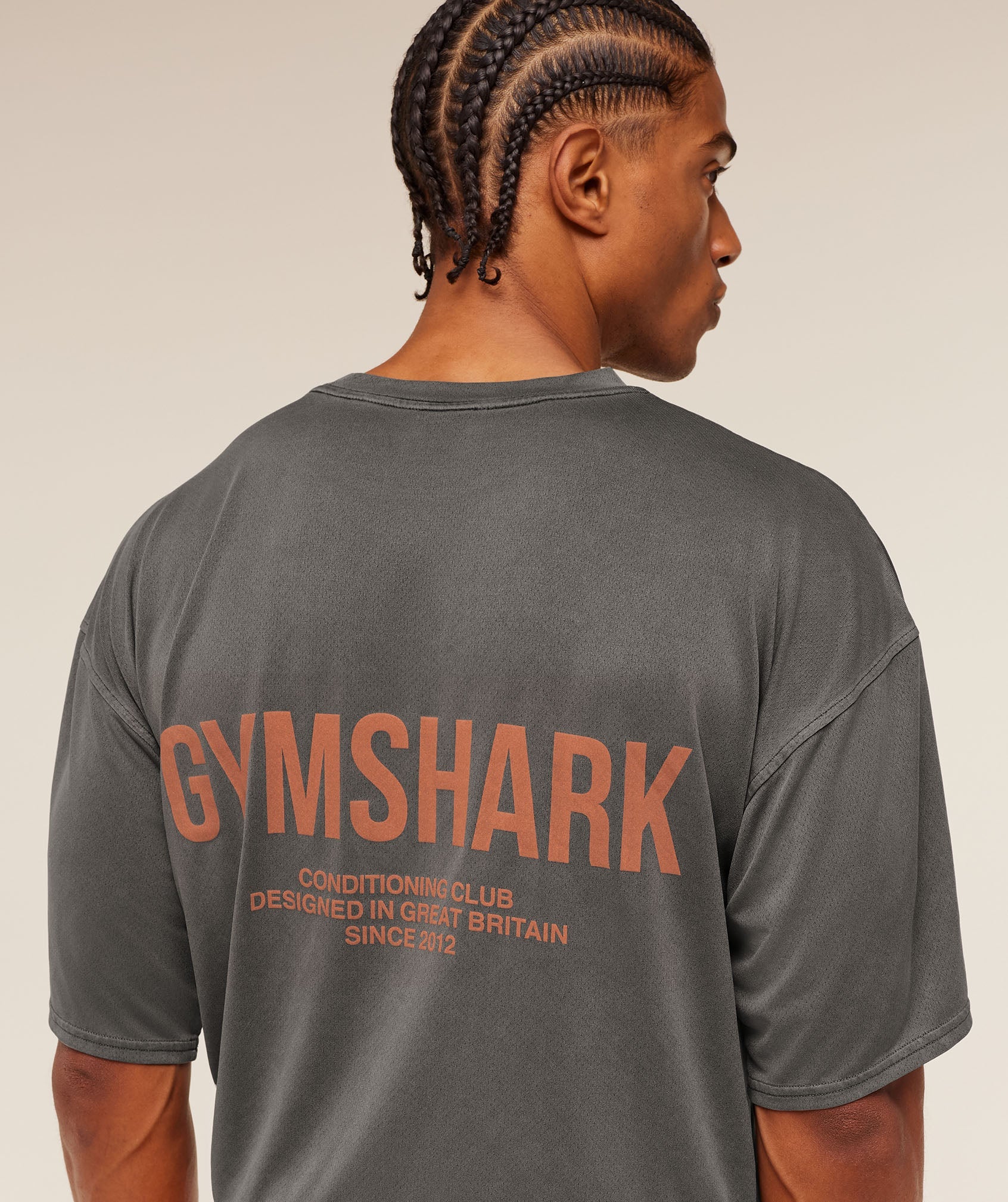 Conditioning Club Washed T-Shirt - Black/Dayglow Peach/Wash — imagem 7