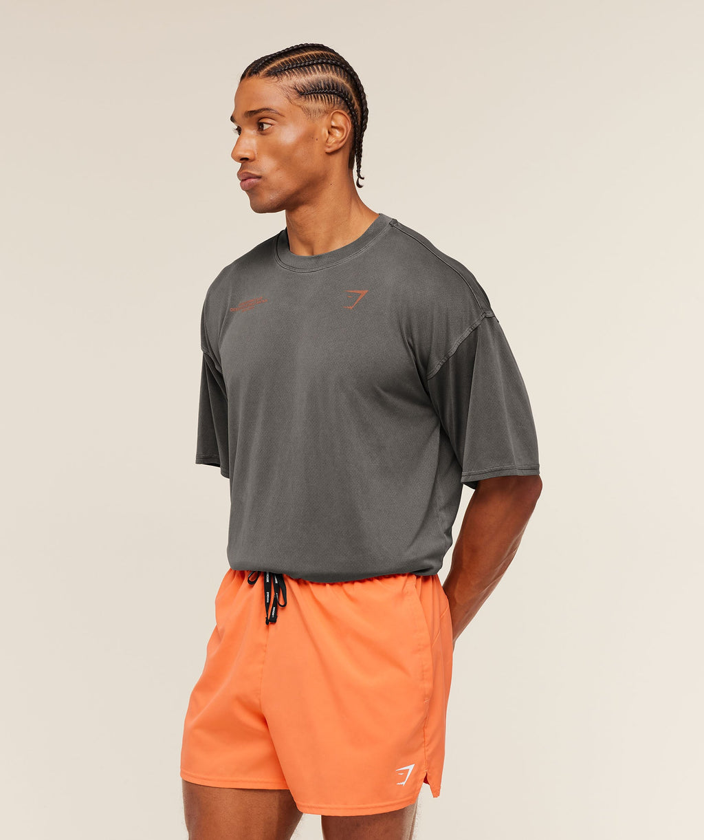 Conditioning Club Washed T-Shirt - Black/Dayglow Peach/Wash — imagem 4