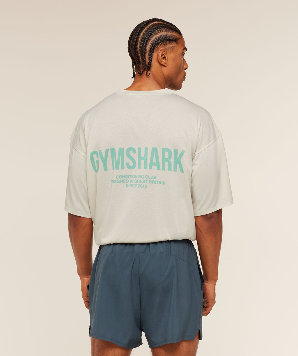 Conditioning Club Washed T-Shirt - Soft White/Pop Turquoise/Wash — imagem 1