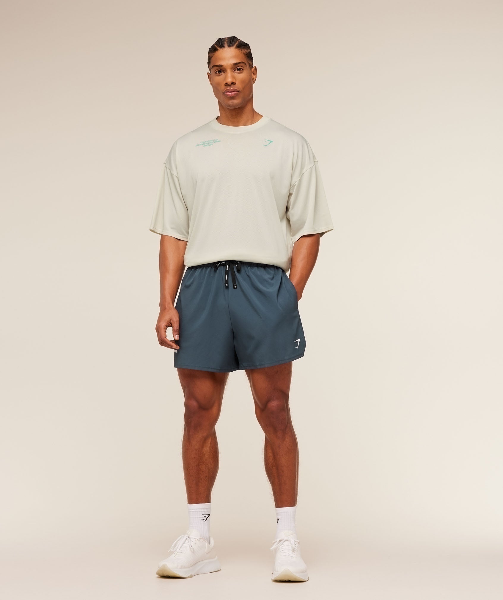 Conditioning Club Washed T-Shirt - Soft White/Pop Turquoise/Wash — imagem 5