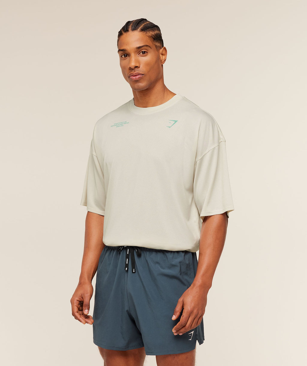 Conditioning Club Washed T-Shirt - Soft White/Pop Turquoise/Wash — imagem 4