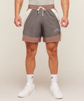 Collegiate Tech Shorts - Taupe Brown — imagem 1