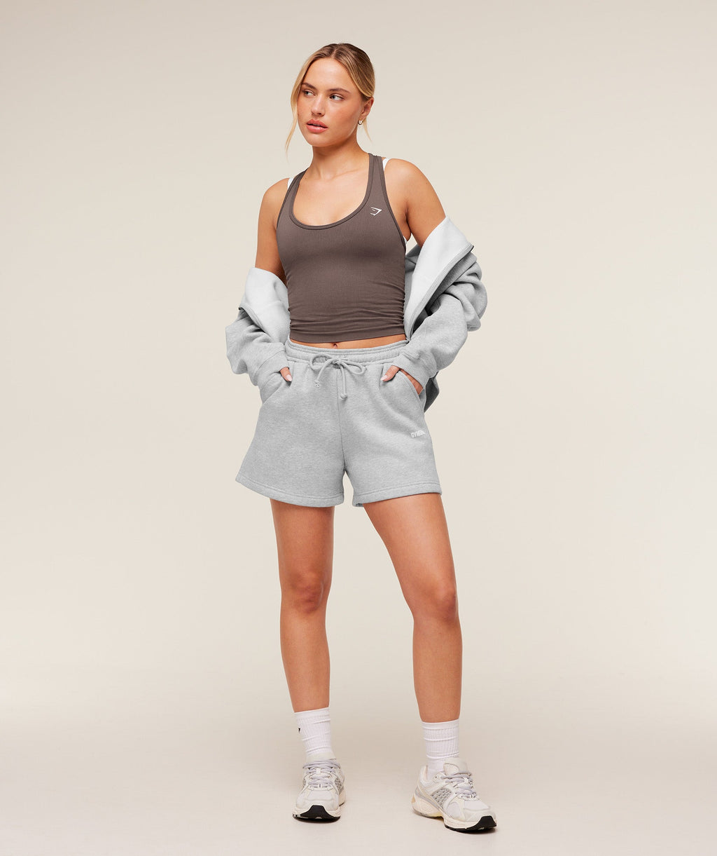 Cosy Luxe Shorts - Bros Soft Grey Marl — imagem 4