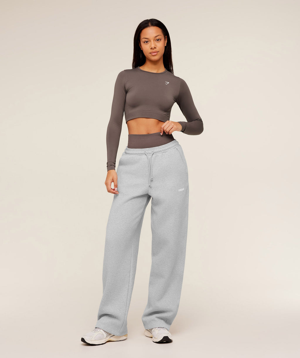 Cosy Luxe Straight Leg Tall Joggers - Bros Soft Grey Marl — imagem 4