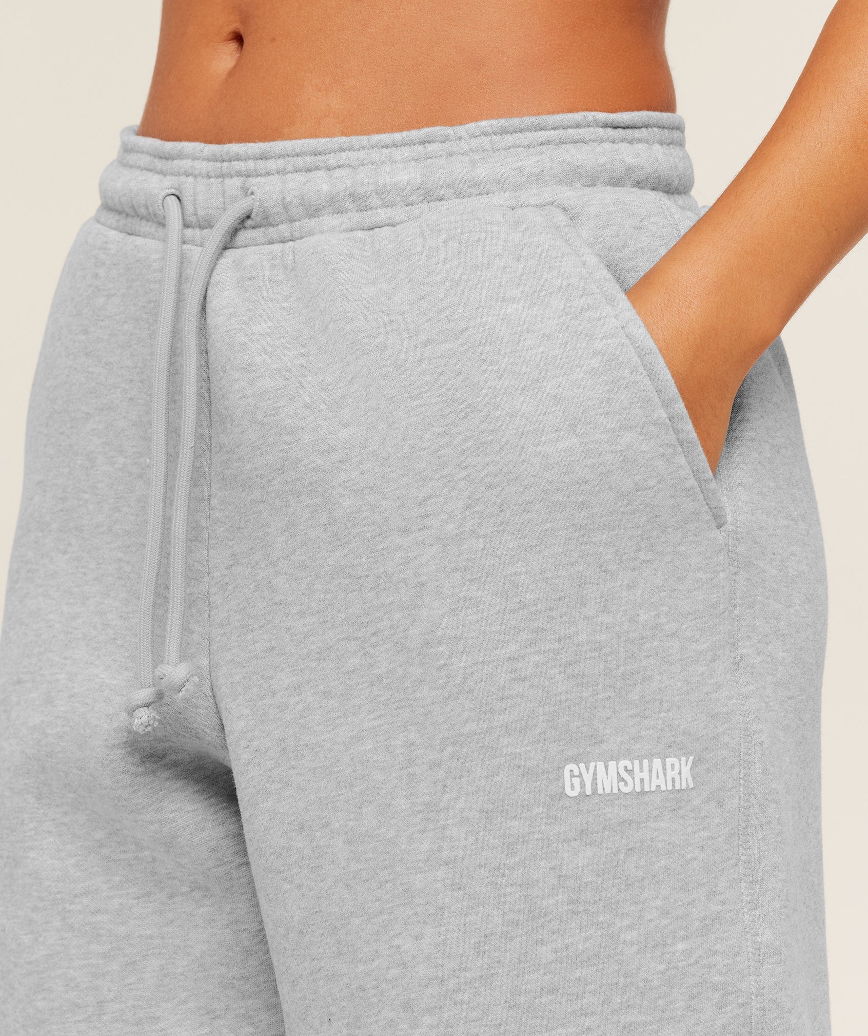 Cosy Luxe Straight Leg Short Joggers - Bros Soft Grey Marl — imagem 5