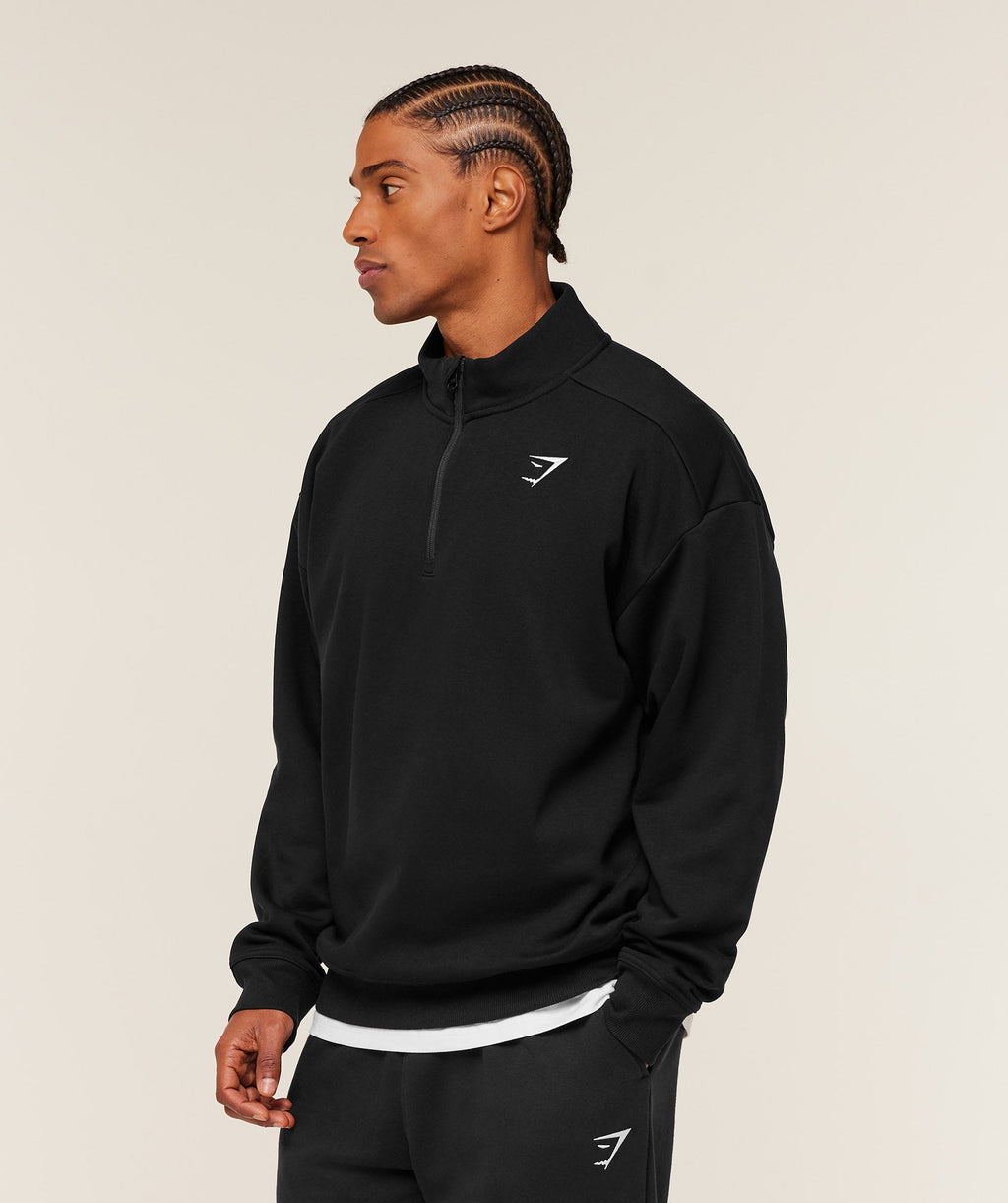 Crest Oversized 1/4 Zip - GS Black — imagem 3