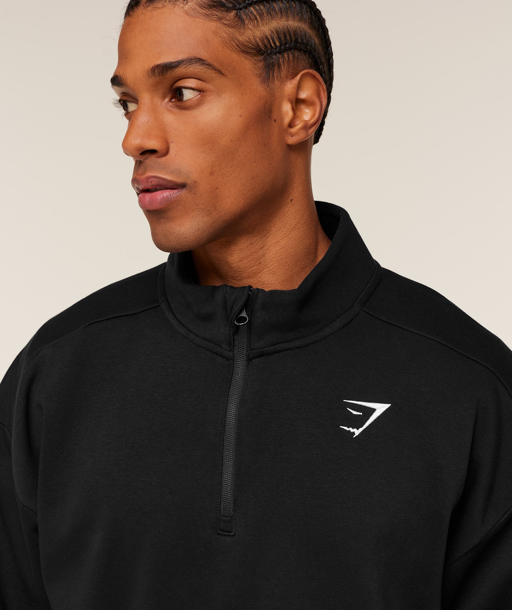 Crest Oversized 1/4 Zip - GS Black — imagem 5
