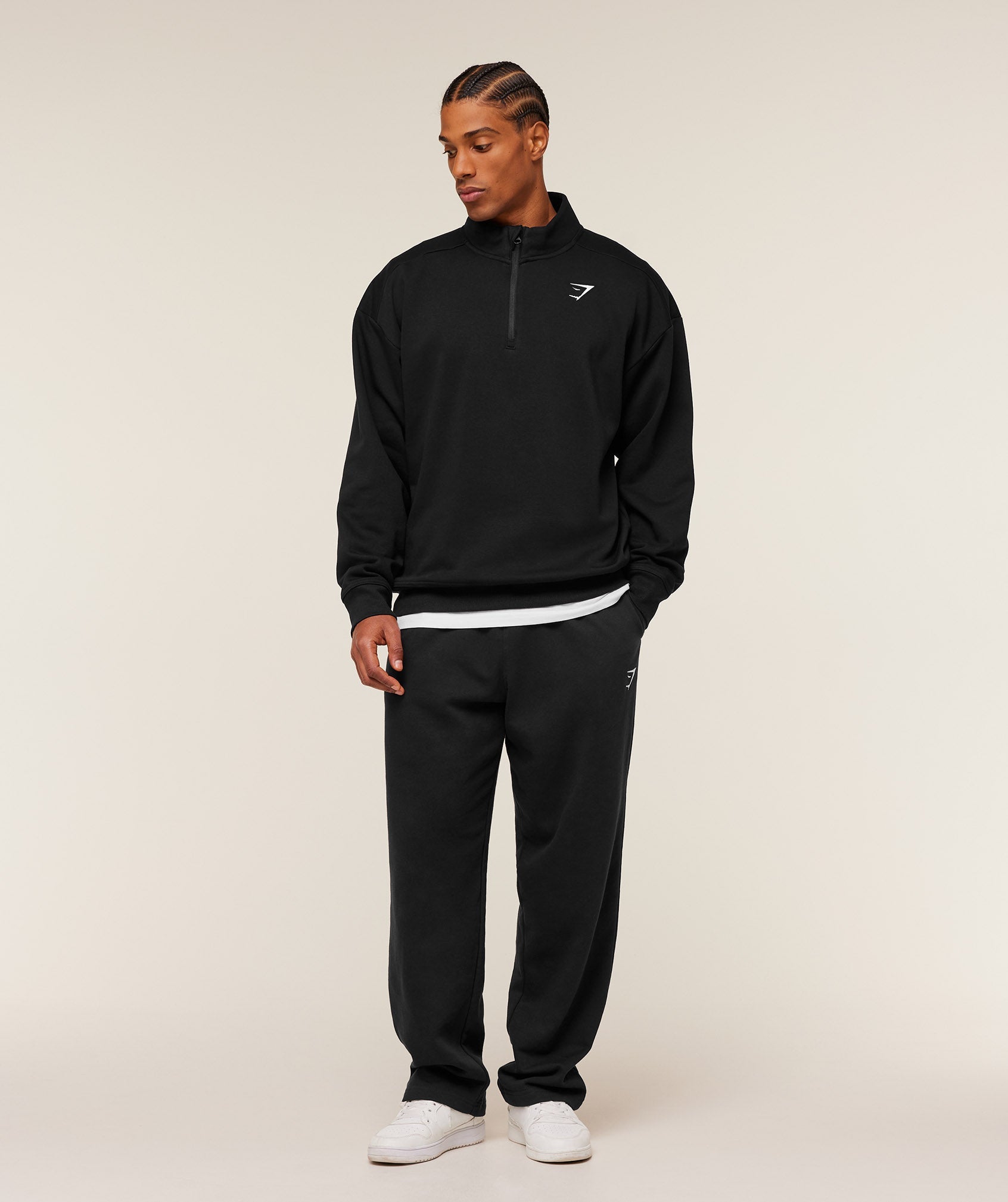 Crest Oversized 1/4 Zip - GS Black — imagem 4