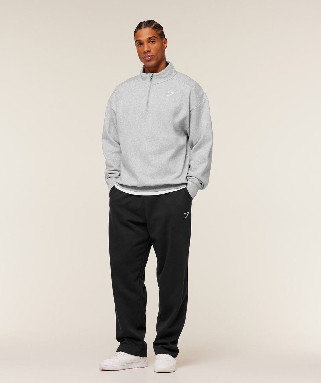 Crest Oversized 1/4 Zip - Light Grey Core Marl — imagem 4