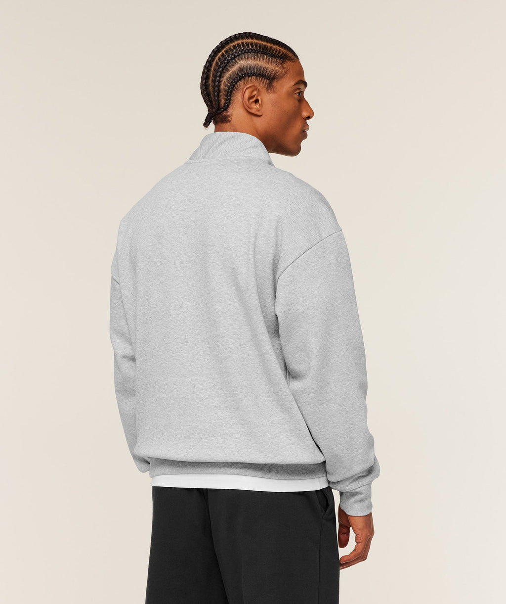 Crest Oversized 1/4 Zip - Light Grey Core Marl — imagem 2