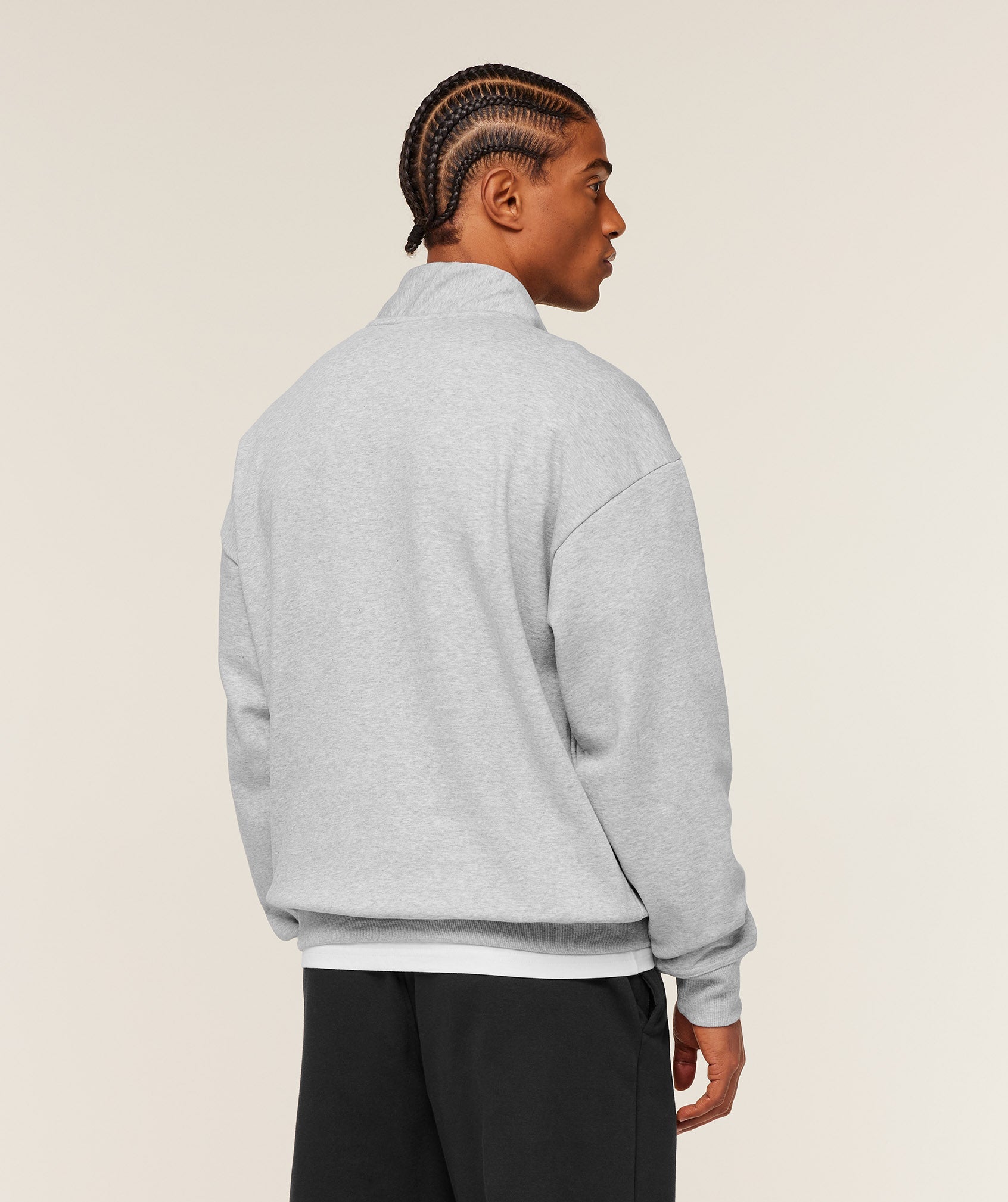 Crest Oversized 1/4 Zip - Light Grey Core Marl — imagem 2