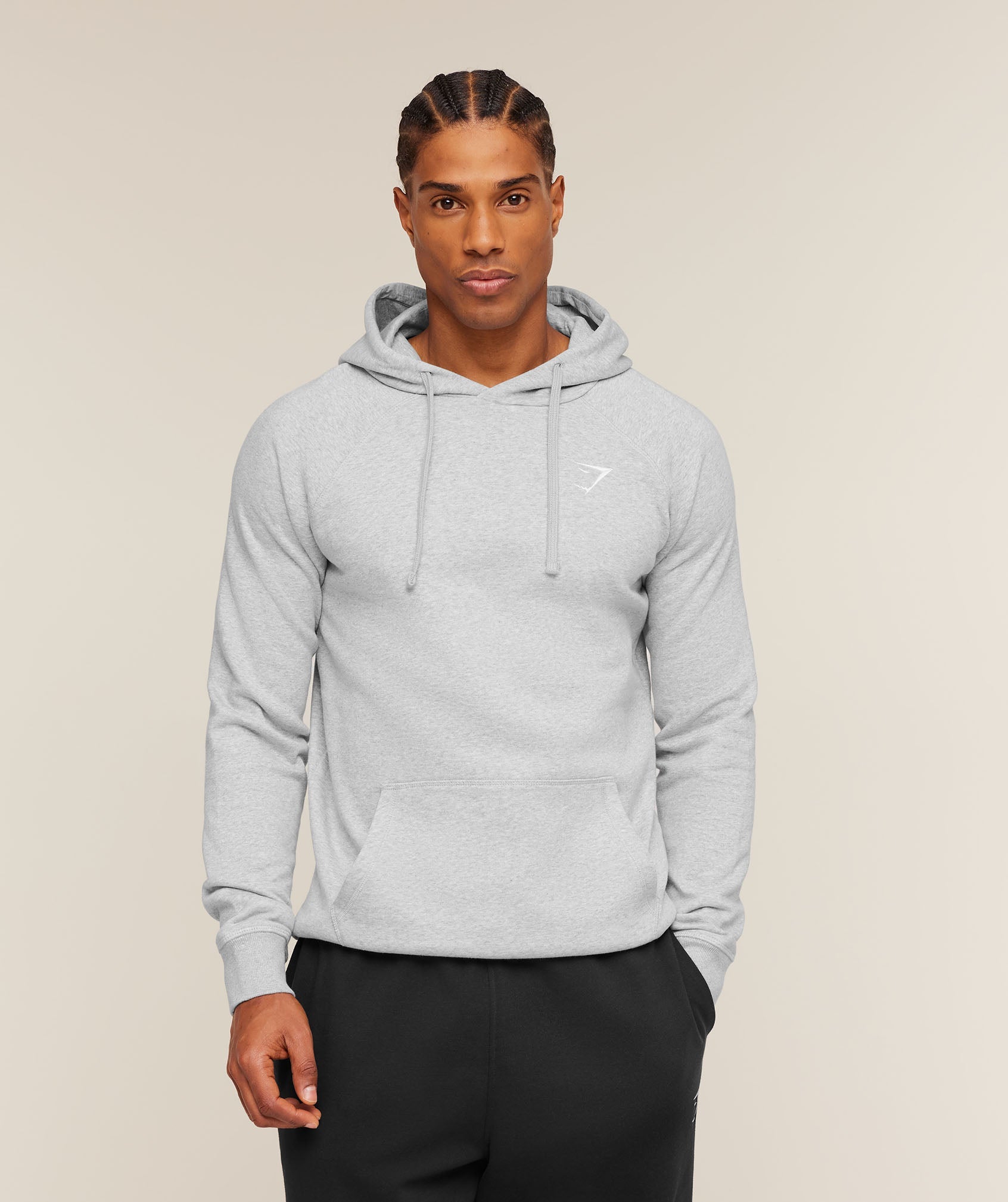 Crest Hoodie - Light Grey Marl — imagem 1