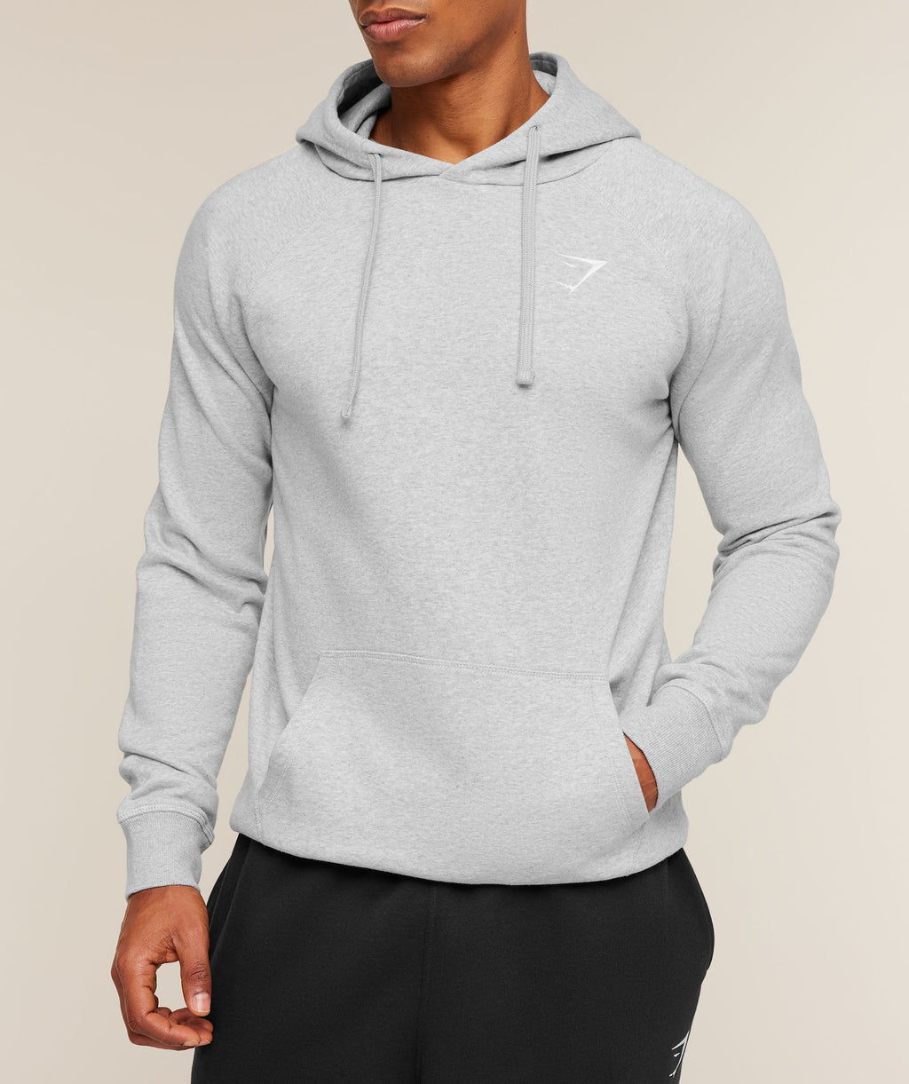 Crest Hoodie - Light Grey Marl — imagem 4