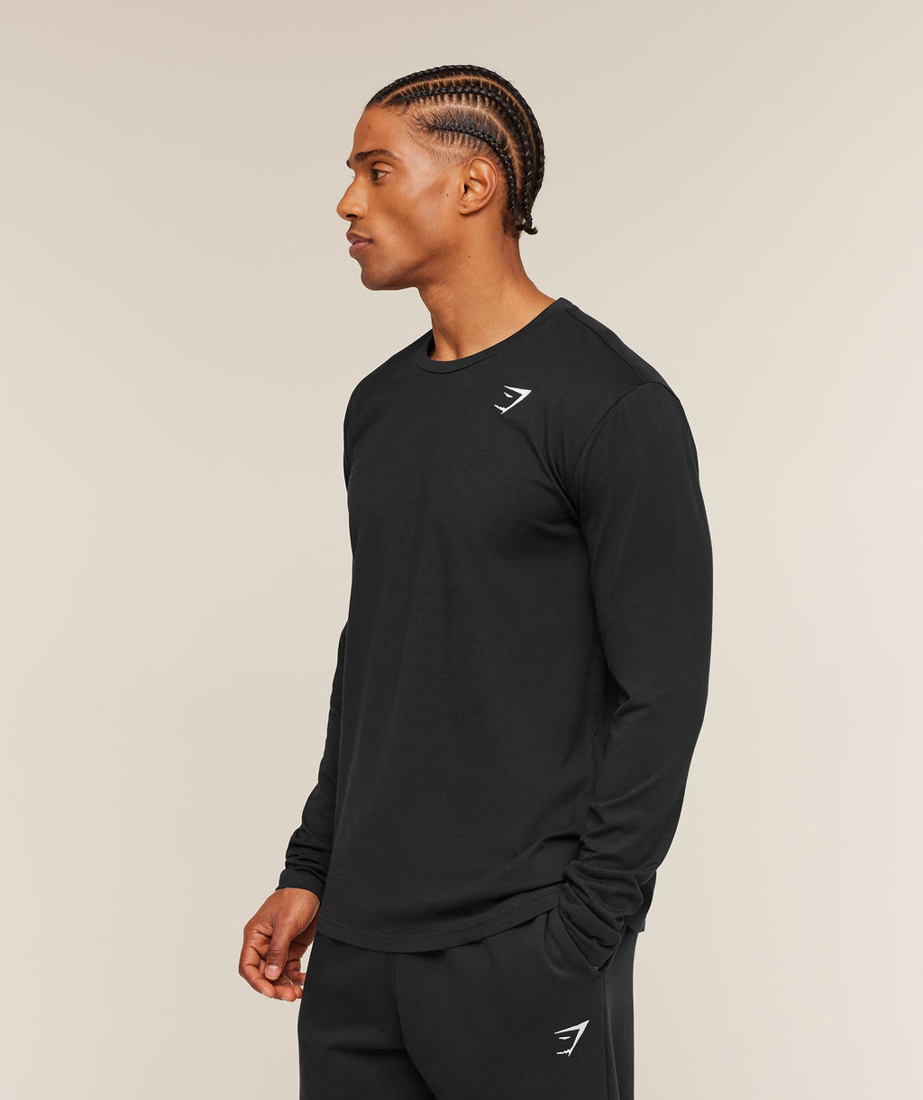Crest Long Sleeve T-Shirt - Black — imagem 3
