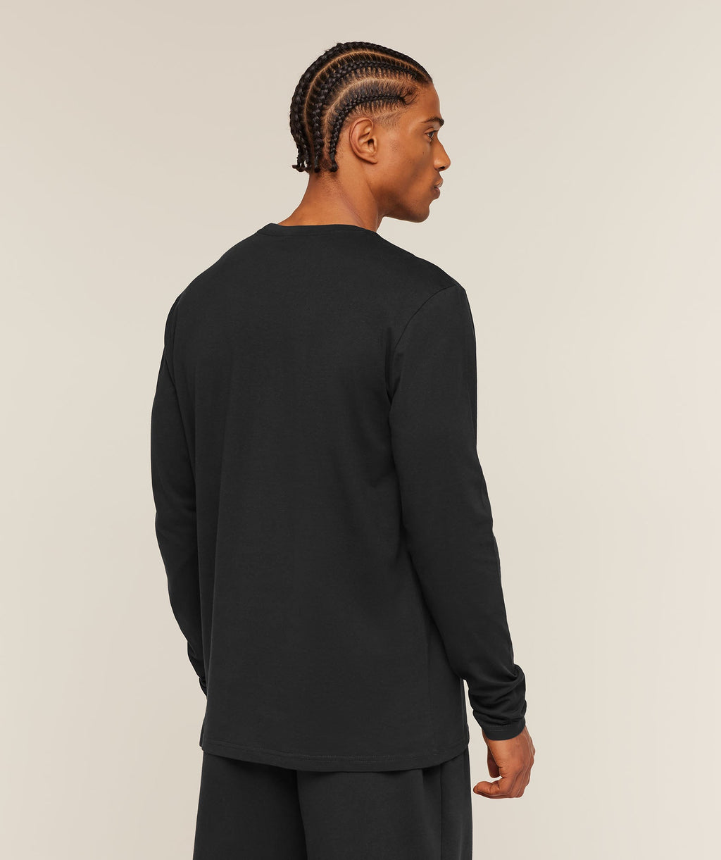 Crest Long Sleeve T-Shirt - Black — imagem 2