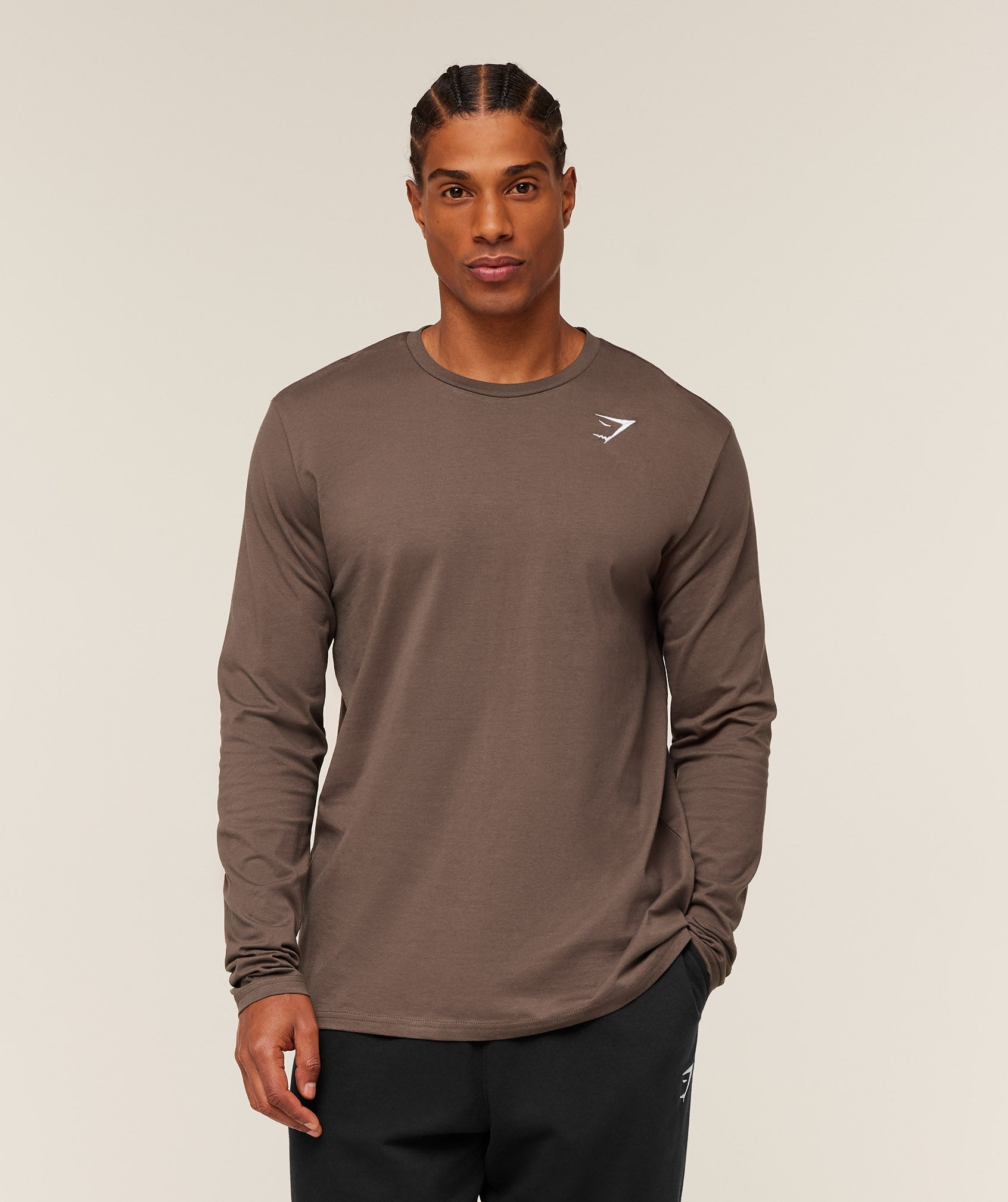 Crest Long Sleeve T-Shirt - Soft Brown — imagem 6