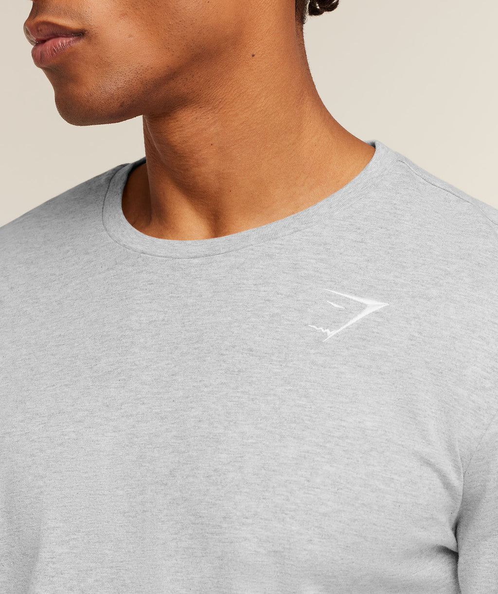 Crest Long Sleeve T-Shirt - Light Grey Marl — imagem 4